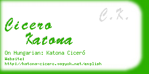 cicero katona business card